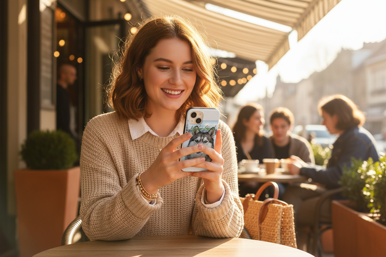 lady on her phone