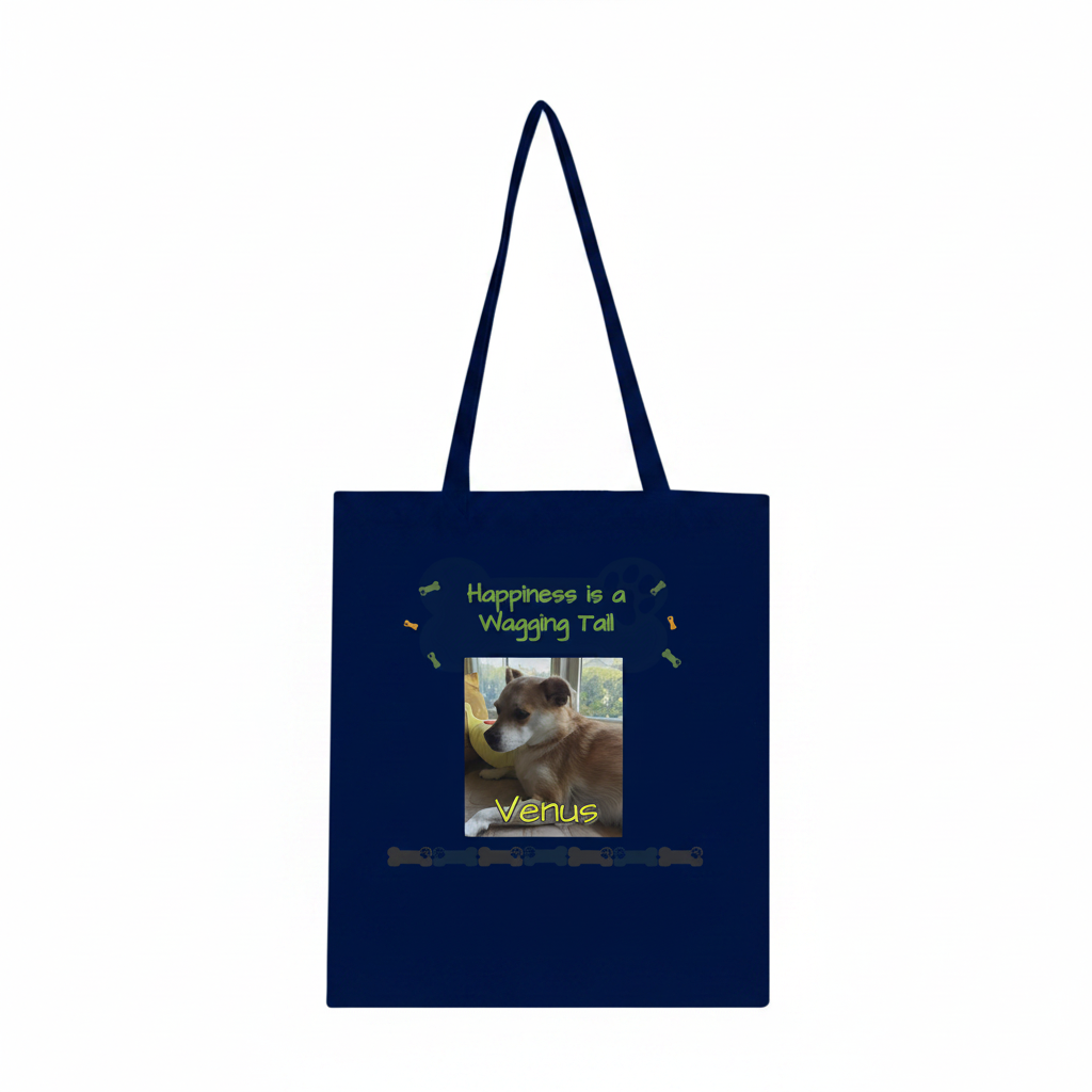 Close-up of printed design on Personalized Pet Tote Bag – Everyday Carry