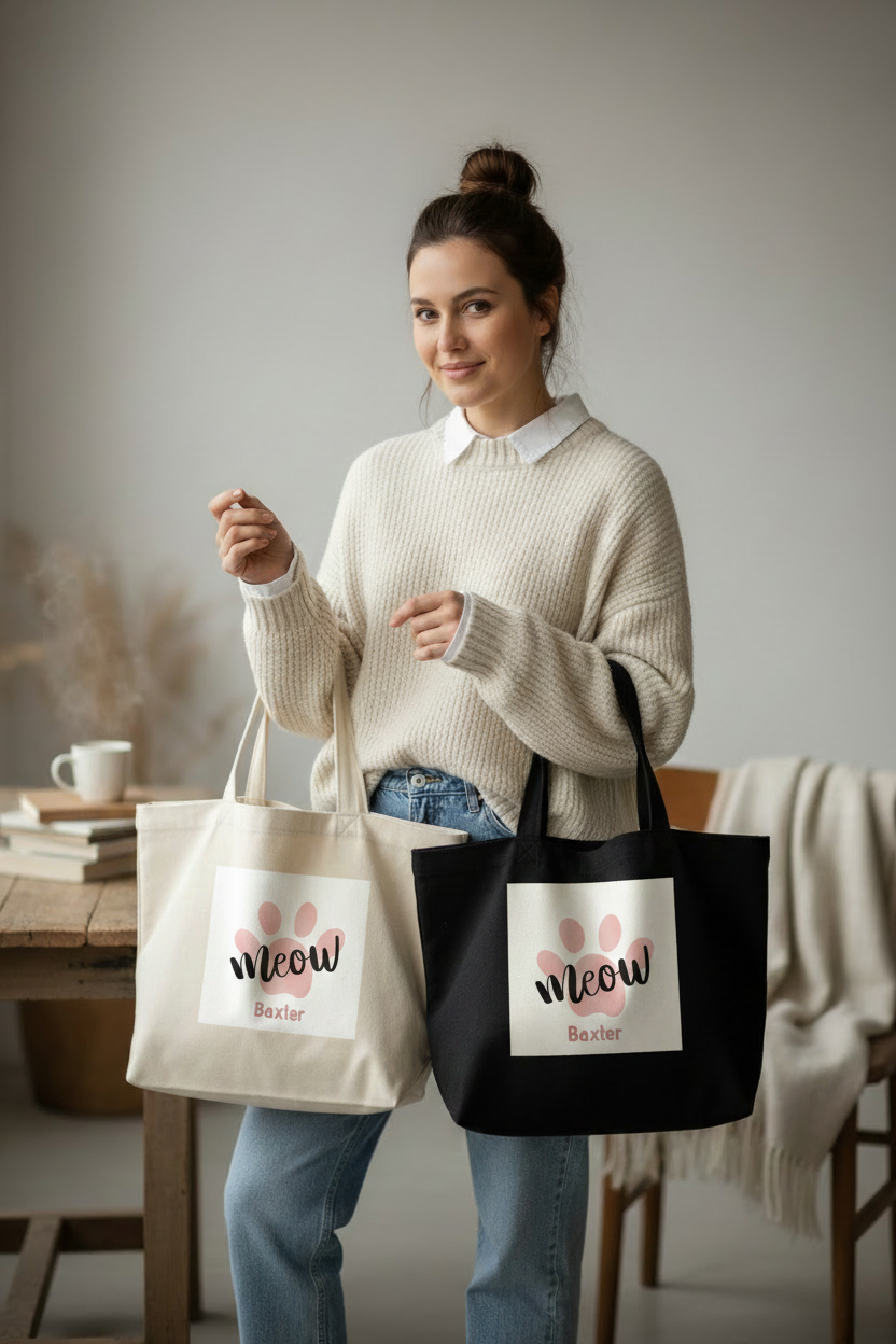 Tote bags with product design