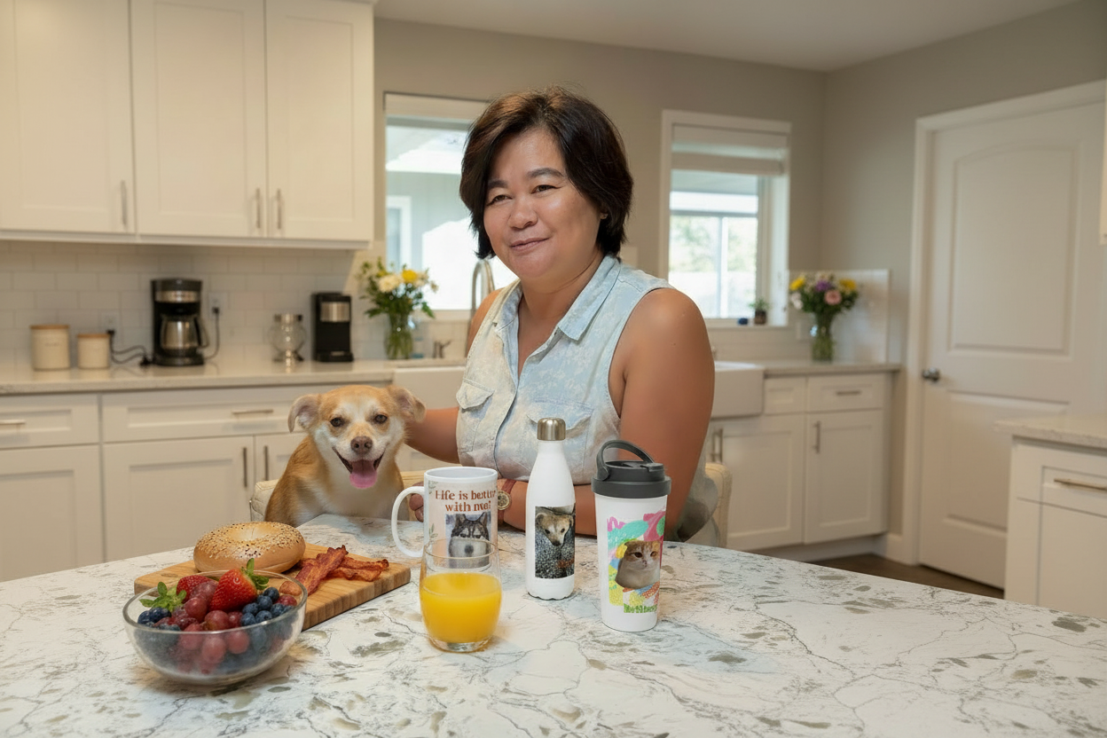 Wide kitchen lifestyle scene